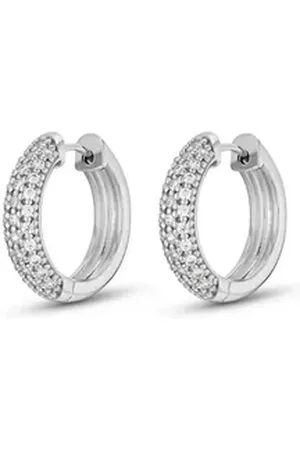 FAVS Paar Creolen Damen-Creolen 925er Silber 54 Zirkonia (Paar) silberfarben