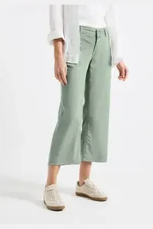 Street one Weite Jeans im Culotte-Stil grün 33