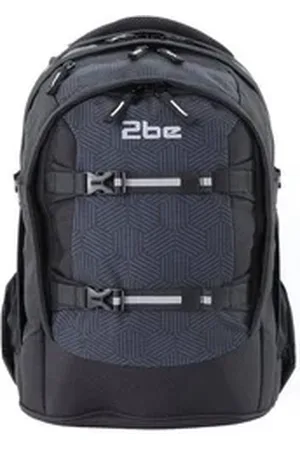 2Be Schulrucksack, mit reflektierenden Elementen grau|schwarz