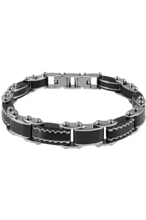 Akzent Armband Bjarne "Bjarne" Edelstahl Armband, 21 cm + 1 cm, mit schwarzen (Einzeln) bunt