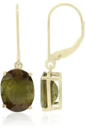 Cavill Ohrring-Set Brasilianischer Andalusit 9K Gold Tropfenohrringe, 4ct (2-tlg) gelb