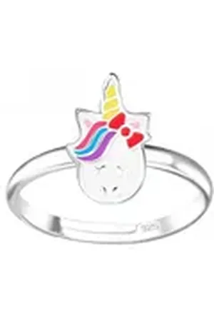 ALEXANDER YORK Silberring EINHORN HERZ Rainbow, 925 Sterling Silber silberfarben