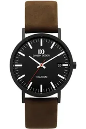 Danish Design Quarzuhr Herrenuhr IQ34Q1273 Rhine Black Brown Date Large Leder, (1-tlg)