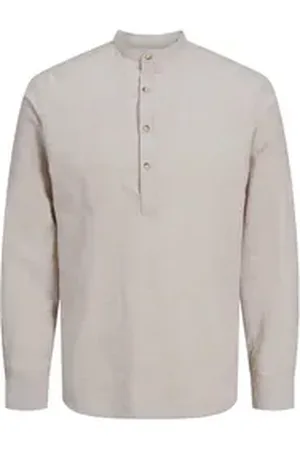 JACK & JONES Langarmhemd grau XL