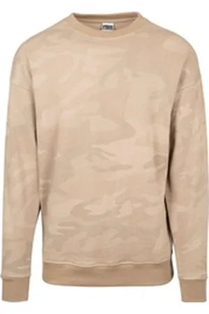 Urban classics Rundhalspullover Herren Camo Crewneck (1-tlg) beige M