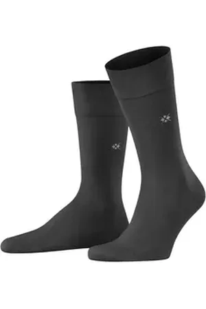 Burlington Socken Dublin (1-Paar) mit feiner Baumwolle grau