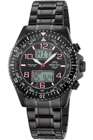 Master Time Funkchronograph Super Power MTGA-10921-22M, (Set, 2-tlg., mit Wechselband), Quarzuhr, Armbanduhr, Herrenuhr, ideal auch als Geschenk schwarz