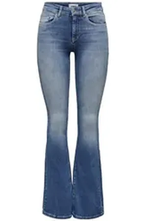 ONLY 5-Pocket-Jeans Damen Jeans BLUSH LIFE MID FLARED (1-tlg) blau 36/30