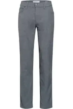 Brax 5-Pocket-Jeans Herren Hose STYLE.CADIZ WOOLOOK Straight Fit (1-tlg) silberfarben 42/32