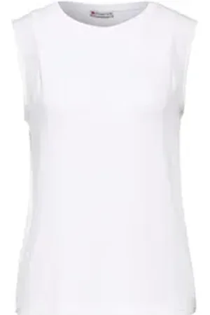 Street one Shirttop - Ärmelloses Top - sommerliches Top - klassisches Top einfarbig weiß 40