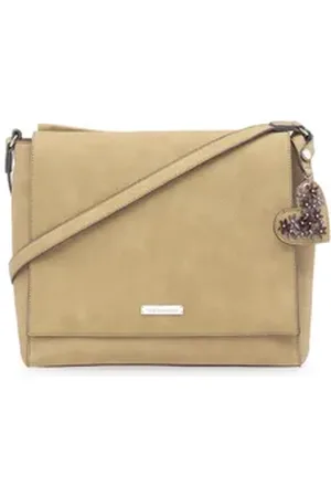 Tamaris Umhängetasche Milla (Set), Damen Crossbody Bag L, Umhängetasche, Herz-Anhänger