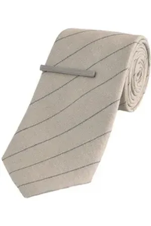 Next Krawatte Gestreifte Krawatte (2-St) beige