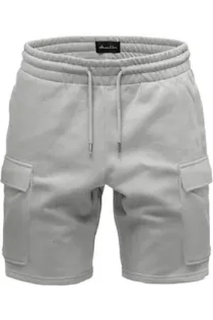 amaci Cargoshorts CLERMONT Cargoshorts Herren Bermuda Sweat Cargo Short Hose Regular Fit grau L