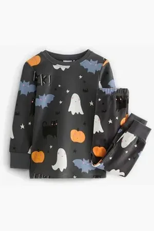 Next Pyjama Halloween-Pyjama (2 tlg) grau 80-86 (12-18 Mon.)
