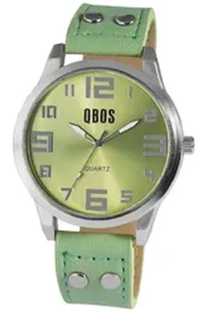 QBOS Quarzuhr QB0029 Unisexuhr mit Lederimitationsarmband, weiß