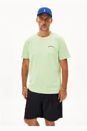 Armedangels Print-Shirt MAARKOS Herren (1-tlg) Midweight T-Shirt aus recyceltem Baumwoll Mix grün XL