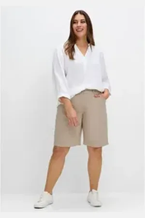Sheego Bermudas Große Größen in Chino-Optik beige 44