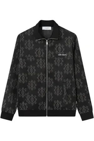 Les Deux Sweatjacke – Trainingsjacke mit auffälligem Ornamentmuster schwarz XL
