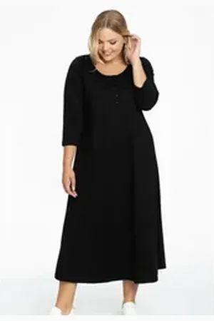 Yoek A-Linien-Kleid Damen Kleid Große Größen schwarz 38/40