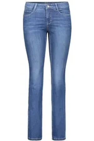 Mac 5-Pocket-Jeans Damen Jeans "Dream" Straight Fit (1-tlg) blau 40/34