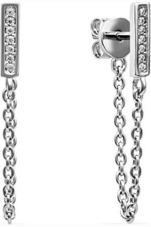 FAVS Paar Ohrhänger Damen-Ohrhänger 925er Silber 14 Zirkonia silberfarben