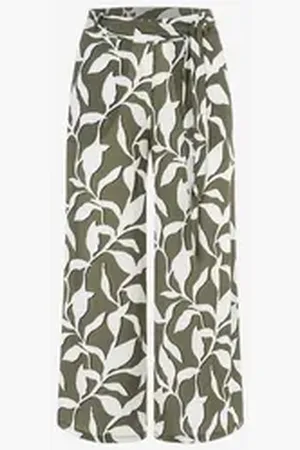 More & More MORE&MORE Bequeme Jeans Jersey Culotte mit Blätterprint Sommer-Kollektion 46