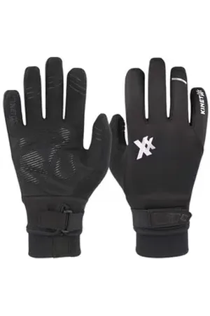 KinetiXx Fahrradhandschuhe Sportliche Winter-Radhandschuhe Laurin, (in schwarz oder gelb) Anatomische Passform, Grip, Atmungsaktiv, Kälteschutz, Winddicht schwarz 7,5