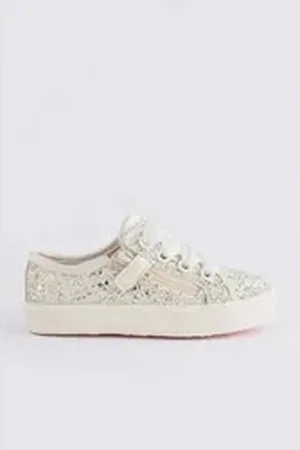 Next Festliche Brautjungfern-Turnschuhe mit Glitzer Sneaker (1-tlg) weiß 19 EU