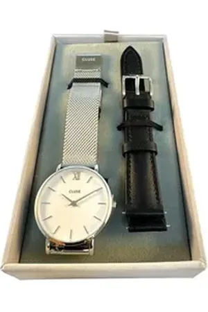 Cluse Quarzuhr Minuit Geschenkset Minuit Geschenkset, (mit Wechselarmband), Ideal als Geschenkset