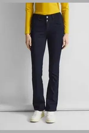 Street one Bootcut-Jeans in dunkelblauer Waschung blau 32