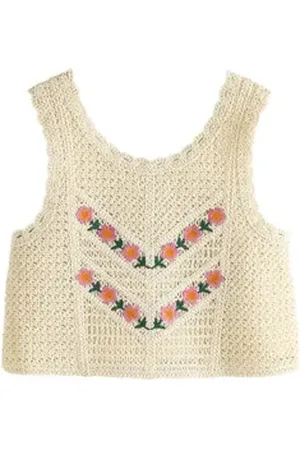 Next Stricktop Häkeltop (1-tlg) beige 128 (8 J.)