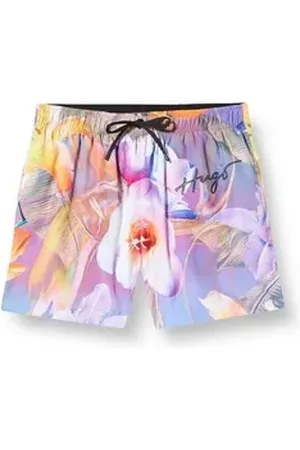 HUGO BOSS Badehose Badehose für Herren in unifarben uni regular fit (1-St) bunt