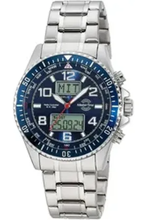 Master Time Funkchronograph Super Power MTGA-10922-32M, (Set, 2-tlg., mit Wechselband), Quarzuhr, Armbanduhr, Herrenuhr, ideal auch als Geschenk silberfarben