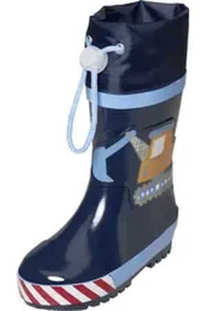 Playshoes Gummistiefel Gummistiefel Baustelle, Größe: 24/25, Farbe: bleu blau