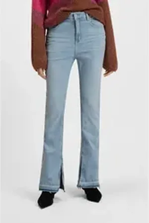 HUGO BOSS ORANGE Bootcut-Jeans Rosa High Rise Bootcut Premium Damenmode ( ORANGE DENIM) knöchelfrei blau 30