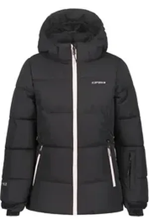 Icepeak Funktionsjacke Loris Winterjacke mit Kapuze und Schneefang schwarz 128