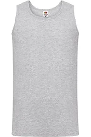Fruit Of The Loom Tanktop Männer Muskelshirt Herren / ärmelloses Shirt im 1er/2er-Set (1-tlg) Gr. S bis 5XL - verschiedene Farben grau S