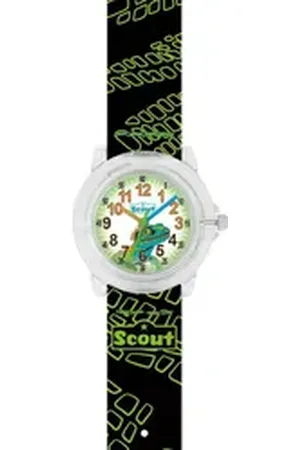 Scout Quarzuhr Armbanduhr Lizard für Jungen, Kunststoff, schwarz, grün schwarz
