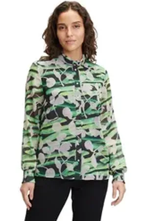 Betty & Co Betty&Co Chiffonbluse Chiffonbluse mit Print grün 38