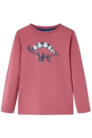 vidaXL Langarmshirt Kinder-Langarmshirt Dunkelrot 128 rot 128 (7-8 J)