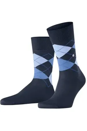 Burlington Socken Manchester (1-Paar) mit elegant schimmernder Baumwolle blau 40-46