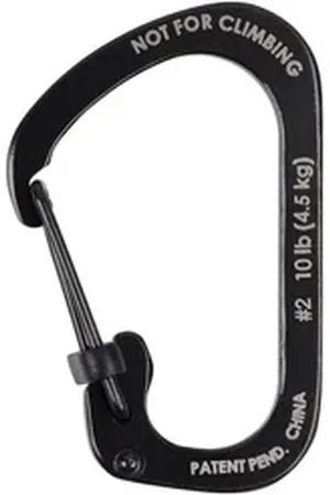 Nite Ize Karabiner SlideLock Mini Karabiner Schlüsselanhänger, Schnapp Haken Edelstahl bunt|schwarz 2,8 cm x 4,4 cm x 0,85 cm
