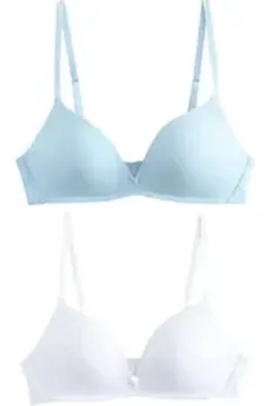 Next Set: Bügelloser BH Glättender Push-up-BH ohne Bügel im 2er-Pack, A-E (2-tlg) blau