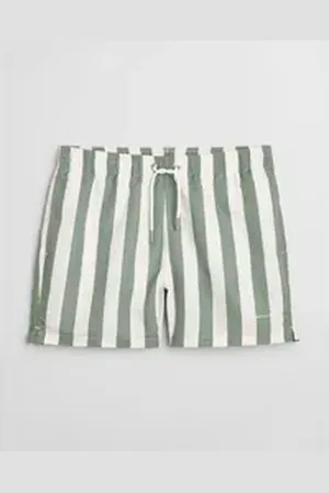 GANT Badeshorts Badeshorts mit Blockstreifen grün XL