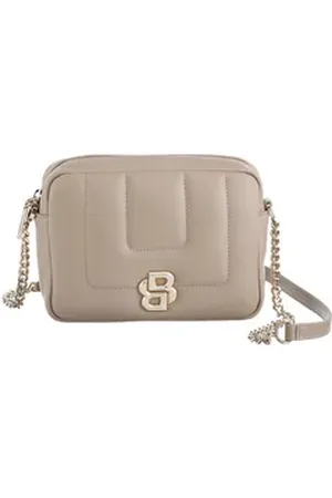HUGO BOSS Umhängetasche B_ICON Crossbody, Handtasche Damen Schultertasche Kettentasche beige