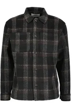 Les Deux Winterjacke Herren Fleecejacke mit Wolle JAYCE OVERSHIRT 2.0 schwarz XXL