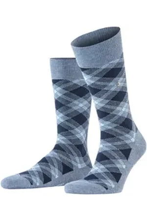 Burlington Socken Tartan (1-Paar) mit britischem Traditions-Muster blau