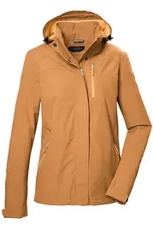Killtec Outdoorjacke KOS 28 WMN JCKT Wasserdichte, atmungsaktive Damenjacke, PFAS-frei, recyceltes Material orange 42