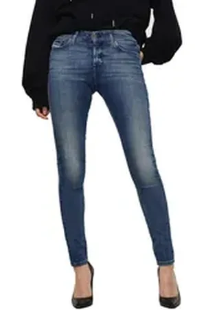 Diesel Straight-Jeans Slandy 083AQ Damen Jeans Slim Straight blau