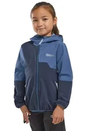 Jack Wolfskin Outdoorjacke TURBULENCE HOODED JKT K blau 164